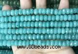 CCN5151 15 inches 5*8mm faceted rondelle candy jade beads