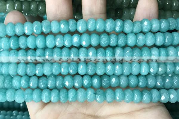 CCN5151 15 inches 5*8mm faceted rondelle candy jade beads