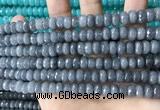 CCN5163 15 inches 5*8mm faceted rondelle candy jade beads