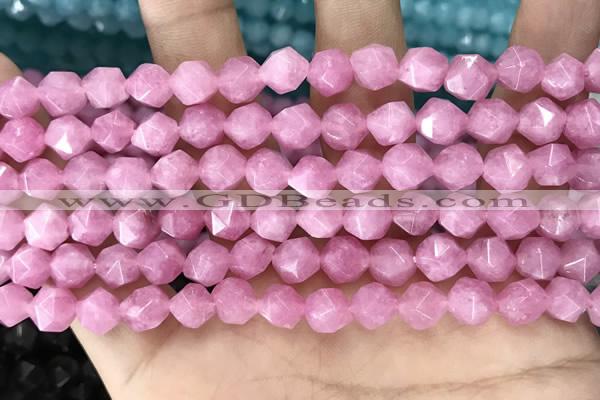 CCN5239 15 inches 8mm faceted nuggets candy jade beads