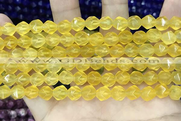 CCN5255 15 inches 8mm faceted nuggets candy jade beads