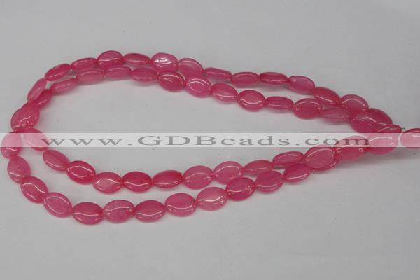 CCN526 15.5 inches 10*14mm oval candy jade beads wholesale