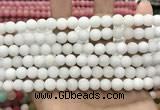 CCN5573 15 inches 8mm round matte candy jade beads Wholesale