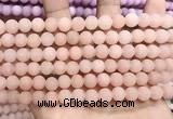 CCN5584 15 inches 8mm round matte candy jade beads Wholesale