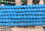 CCN5605 15 inches 8mm round matte candy jade beads Wholesale