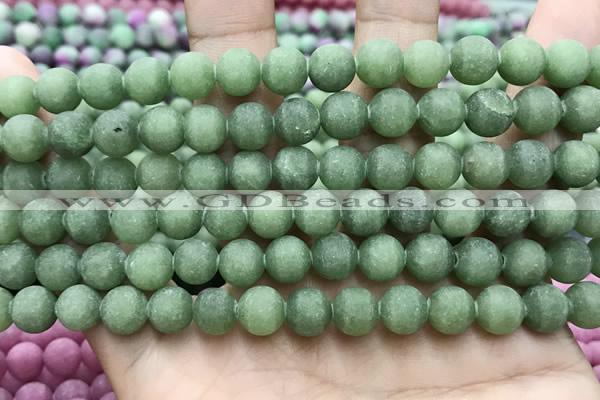 CCN5618 15 inches 8mm round matte candy jade beads Wholesale