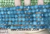 CCN5657 15 inches 8mm faceted round candy jade beads