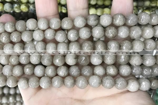 CCN5686 15 inches 8mm faceted round candy jade beads