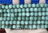 CCN5694 15 inches 8mm faceted round candy jade beads