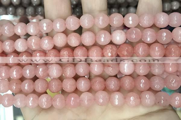 CCN5715 15 inches 8mm faceted round candy jade beads