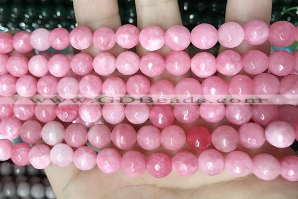 CCN5723 15 inches 8mm faceted round candy jade beads