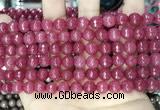 CCN5726 15 inches 8mm faceted round candy jade beads