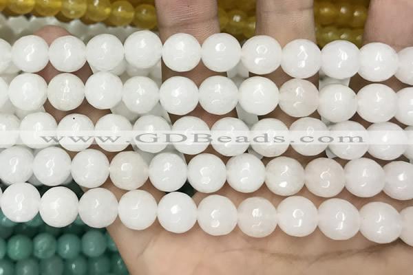 CCN5760 15 inches 10mm faceted round candy jade beads