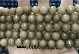 CCN5775 15 inches 10mm faceted round candy jade beads