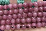 CCN5803 15 inches 10mm faceted round candy jade beads