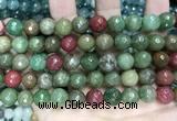 CCN5834 15 inches 10mm faceted round candy jade beads