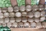 CCN5864 15 inches 15mm flat round candy jade beads Wholesale