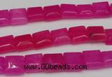 CCN587 15.5 inches 8*8mm square candy jade beads wholesale