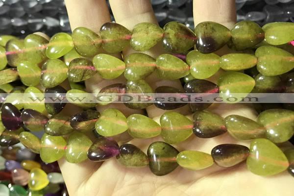 CCN5941 15 inches 12*12mm heart candy jade beads Wholesale