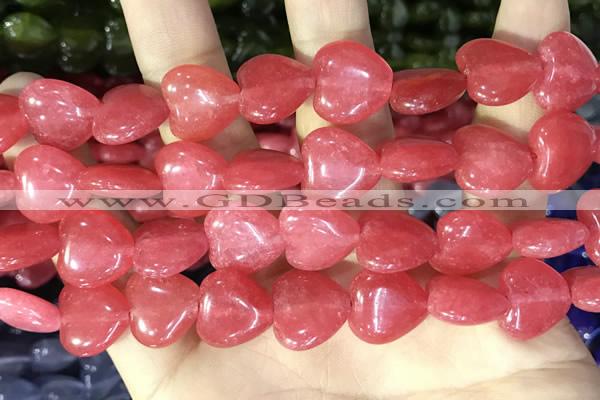 CCN5952 15 inches 14*14mm heart candy jade beads Wholesale