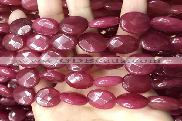 CCN5970 15 inches 13*18mm faceted oval candy jade beads