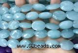 CCN5971 15 inches 13*18mm faceted oval candy jade beads