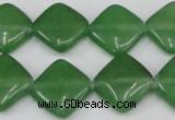 CCN599 15.5 inches 15*15mm diamond candy jade beads wholesale