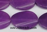 CCN618 15.5 inches 22*30mm twisted oval candy jade beads wholesale