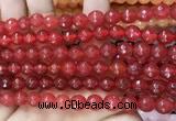 CCN6307 15.5 inches 8mm faceted round candy jade beads Wholesale