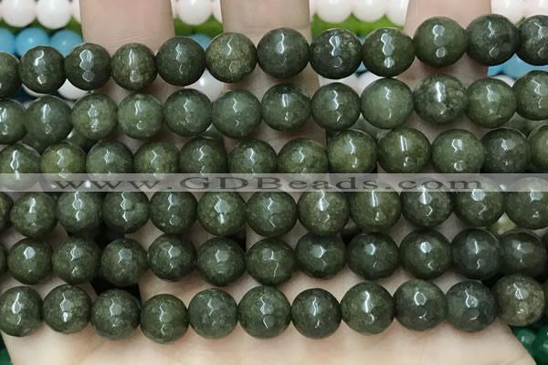 CCN6326 15.5 inches 8mm faceted round candy jade beads Wholesale