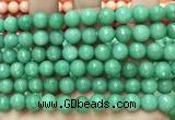 CCN6331 15.5 inches 8mm faceted round candy jade beads Wholesale