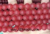 CCN6361 15.5 inches 6mm, 8mm, 10mm & 12mm round matte candy jade beads