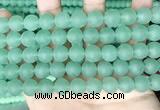 CCN6366 15.5 inches 6mm, 8mm, 10mm & 12mm round matte candy jade beads