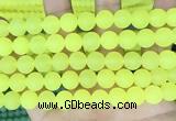 CCN6367 15.5 inches 6mm, 8mm, 10mm & 12mm round matte candy jade beads