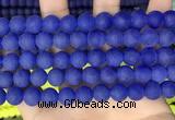 CCN6368 15.5 inches 6mm, 8mm, 10mm & 12mm round matte candy jade beads