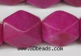 CCN672 15.5 inches 18*25mm faceted nuggets candy jade beads