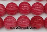 CCN677 15.5 inches 16mm carved round candy jade beads wholesale