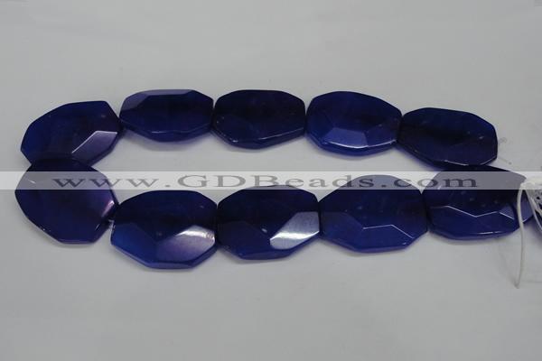 CCN698 15.5 inches 30*40mm faceted octagonal candy jade beads