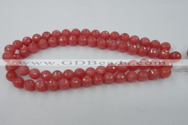 CCN753 15.5 inches 4mm faceted round candy jade beads wholesale