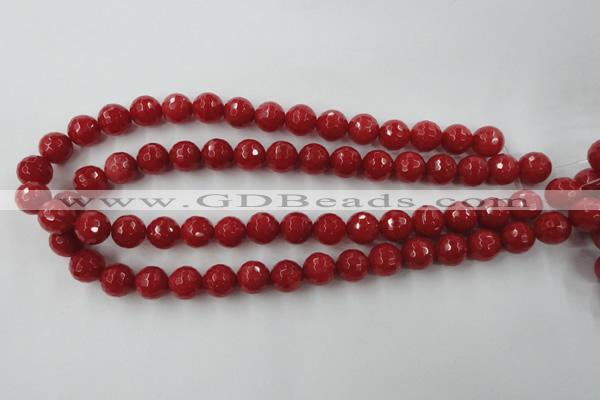 CCN790 15.5 inches 8mm faceted round candy jade beads wholesale