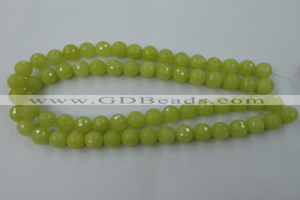 CCN845 15.5 inches 14mm faceted round candy jade beads wholesale