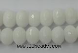 CCN904 15.5 inches 9*12mm faceted rondelle candy jade beads