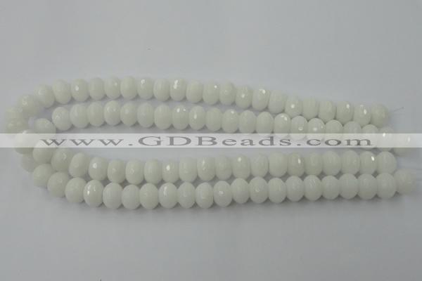 CCN904 15.5 inches 9*12mm faceted rondelle candy jade beads