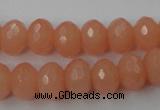 CCN905 15.5 inches 9*12mm faceted rondelle candy jade beads