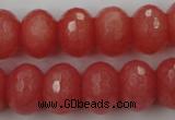 CCN931 15.5 inches 12*16mm faceted rondelle candy jade beads