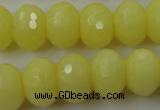 CCN932 15.5 inches 12*16mm faceted rondelle candy jade beads