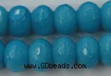 CCN938 15.5 inches 12*16mm faceted rondelle candy jade beads