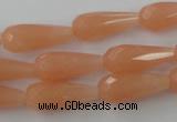 CCN974 15.5 inches 9*22mm faceted teardrop candy jade beads