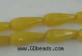 CCN977 15.5 inches 9*22mm faceted teardrop candy jade beads