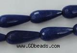 CCN979 15.5 inches 9*22mm faceted teardrop candy jade beads